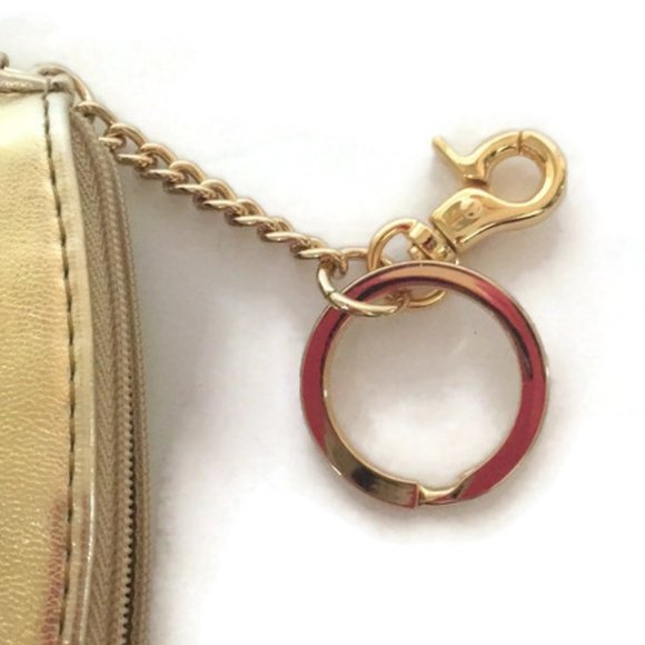 Sharif 1827 gold leather cat themed coin purse pouch - Picture 6 of 11